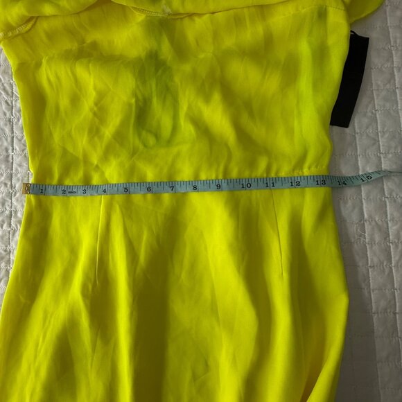 Dolce Vita Yellow Sleeveless Dress Size M Polyester Lace-Up Back - Picture 8 of 9